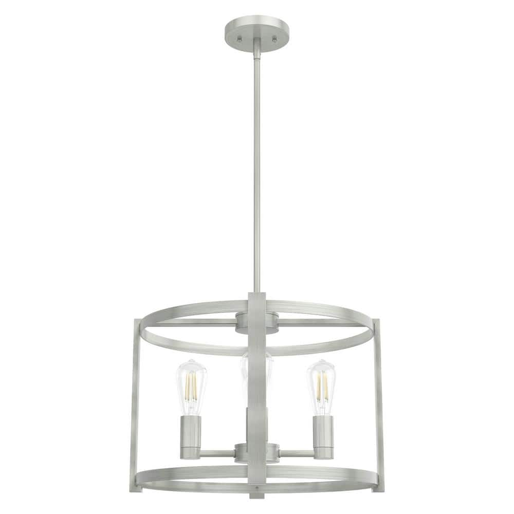 Hunter Astwood 4 Light Brushed Nickel Circular Chandelier Dining Room ...