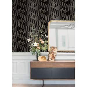 Black Ramsey Peel and Stick Wallpaper Sample