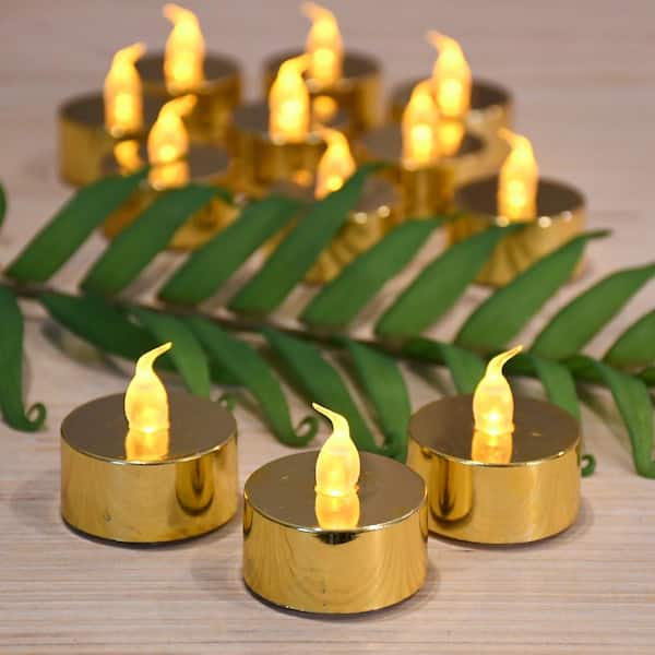  Glass Battery Operated LED Flameless Candles with Remote and  Timer, Real Wax Candles Warm Color Flickering Light for Festival Wedding  Home Party Decor(Pack of 3)-Gold : Tools & Home Improvement