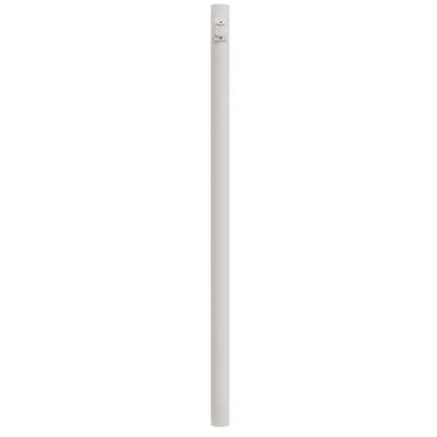 7 ft. White Outdoor Direct Burial Lamp Post with Convenience Outlet fits 3 in. Post Top Fixtures