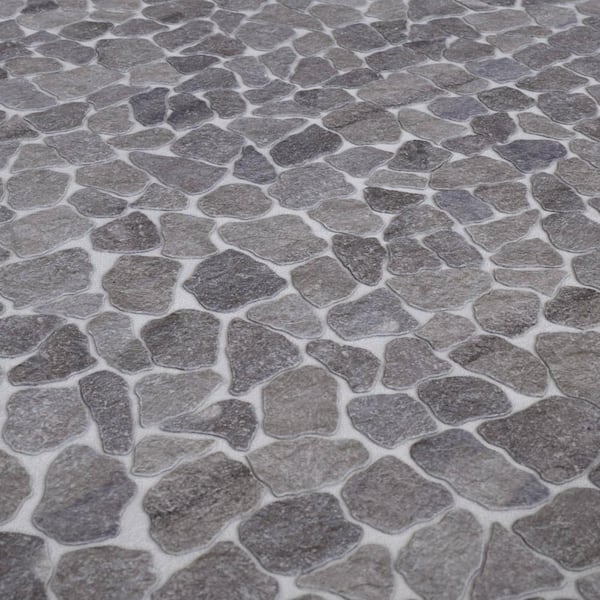 CRUZ BAY STUDIO Full Eclectic 4 in. x 6 in. Driftwood Marble Tumbled Tile Sample