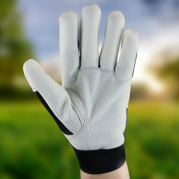 Cowhide Leather Work Gloves For Men & Women, Waterproof Cowhide