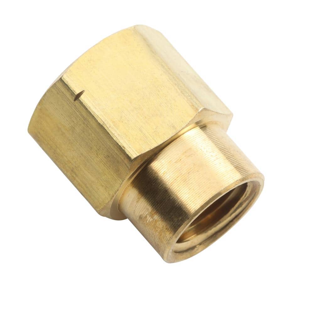 BRASS REDUCING COUPLING 3/8 X 1/4 FEMALE NPT PIPE FITTING ADAPTER AIR FUEL WATER 