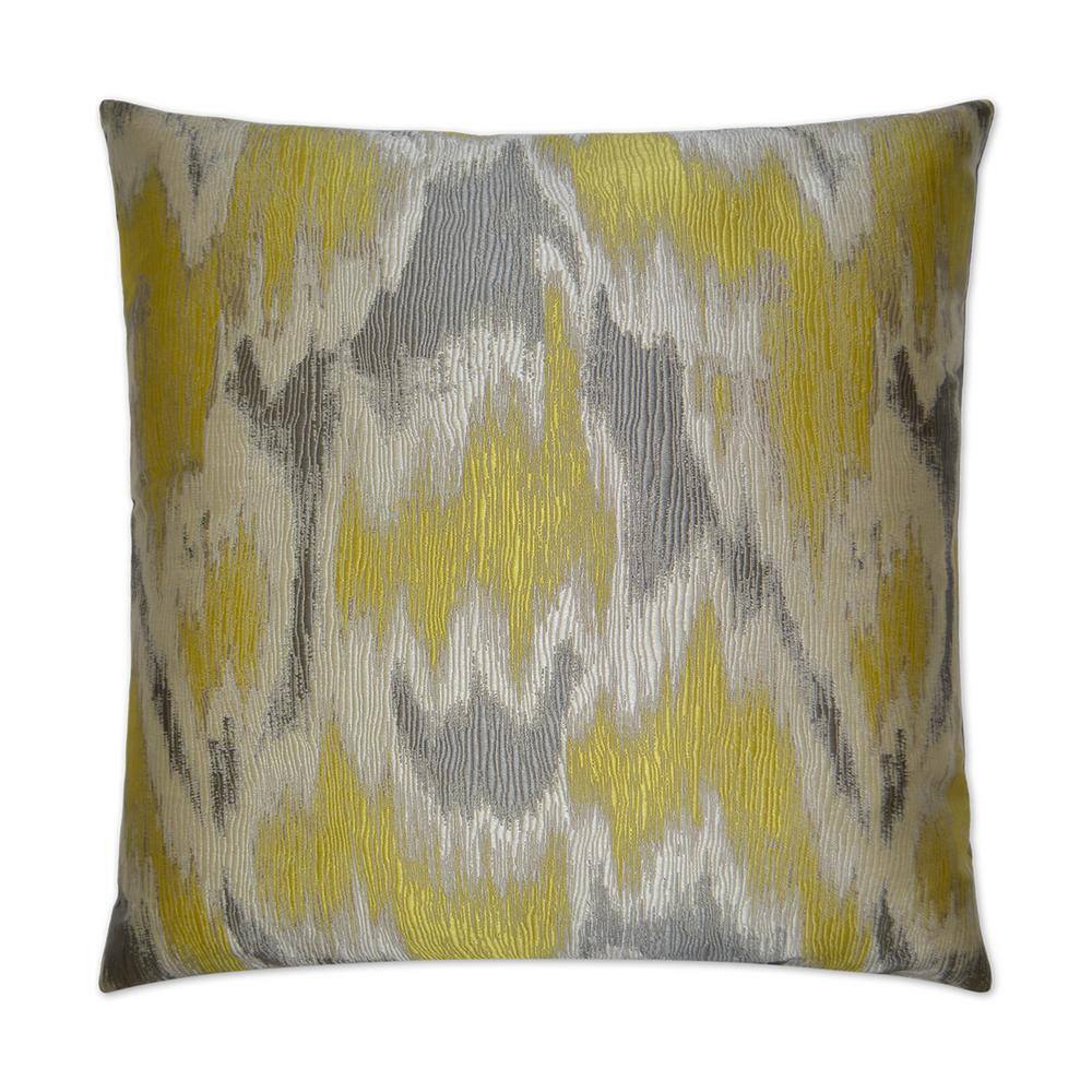 Watermark Yellow Geometric Down 24 in. x 24 in. Throw Pillow2575Y