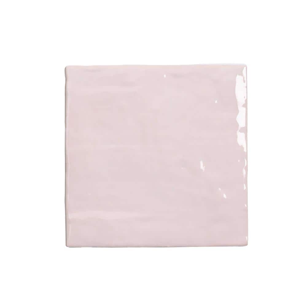 Pink 5x5 Polished Ceramic Subway Wall Tile