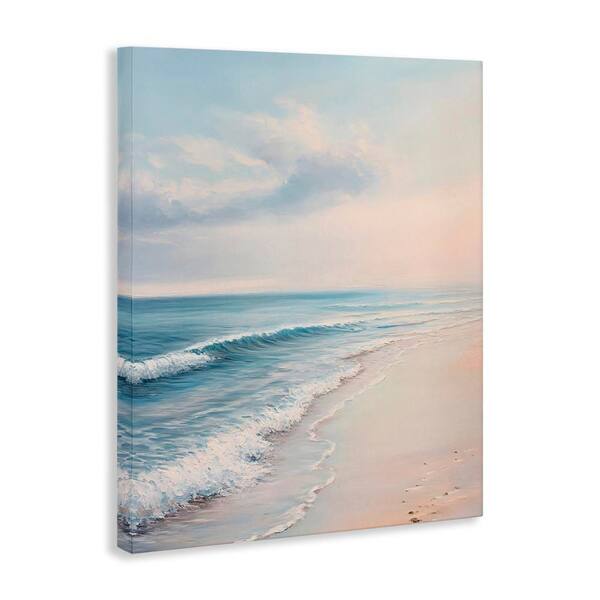 Busy Beach Aerial Painting Wall Plaque - 13x19 Inches, Blue Coastal Art, Made In USA - View #11