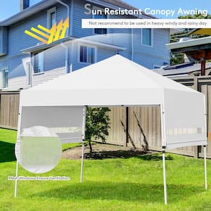 17 ft. x 10 ft. Foldable Pop Up Canopy with Adjustable Dual Awnings
