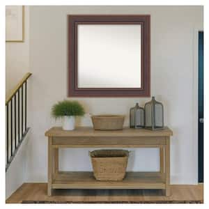 Moab Brown Bronze 33.5 in. x 33.5 in. Non-Beveled Modern Square Framed Wall Mirror