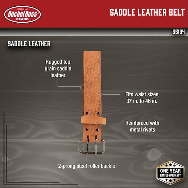 2 in. Classic Series Saddle Leather Extra Large Work Tool Belt (Waists 37 in. to 46 in.)