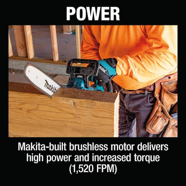 Makita LXT 14 in. 18V Lithium-Ion Brushless Battery Electric Chainsaw (Tool  Only) XCU11Z The Home Depot