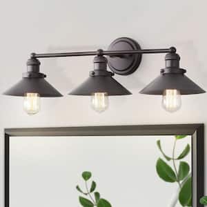 July 26.5 in. 3-Light Metal Oil Rubbed Bronze Vanity Light