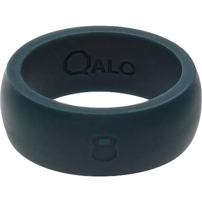 Men’s Slate Grey Classic Silicone Wedding Ring with Kettlebell