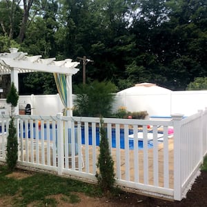 Captiva 4 ft. H x 8 ft. W White Vinyl Pool Fence Panel