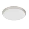 Photo 1 of 15 in. Brushed Nickel Integrated LED Dimmable Selectable CCT Flush Mount Indoor Ceiling Light




