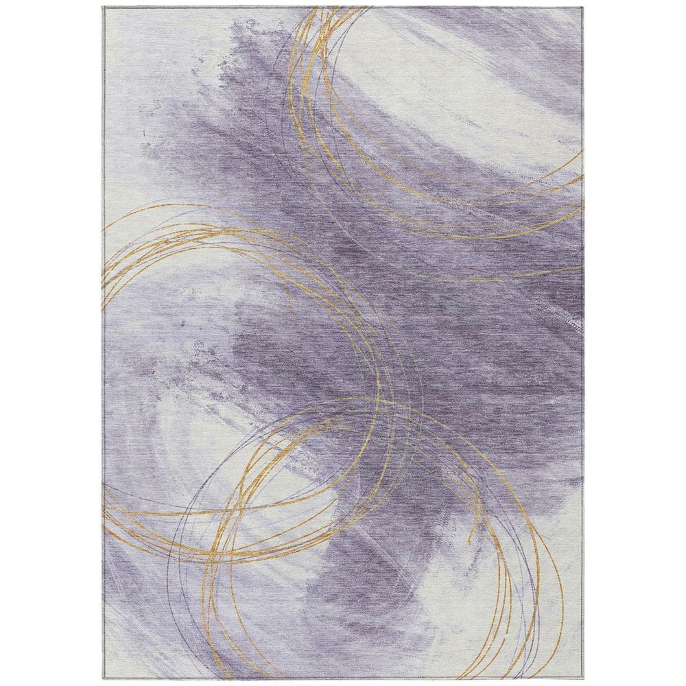 Chantille Machine Washable Indoor/Outdoor Abstract ACN2396 Purple 3 ft. x 4 ft. Area Rug price history on PriceWatchPro