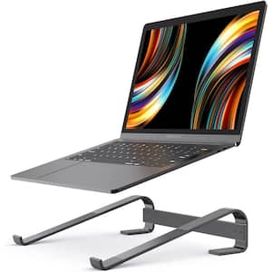 Aluminium Portable Removable Laptop Riser Compatible with 10 in. to 18 in. Laptops in Black