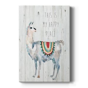 Llama Happy Place By Wexford Homes Unframed Giclee Home Art Print 18 in. x 12 in. .