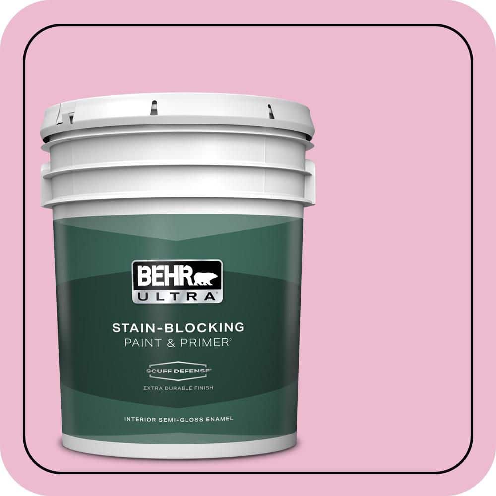 5 gal. #P130-2A Dainty Pink Extra Durable Semi-Gloss Enamel Interior Paint & Primer price history on PriceWatchPro