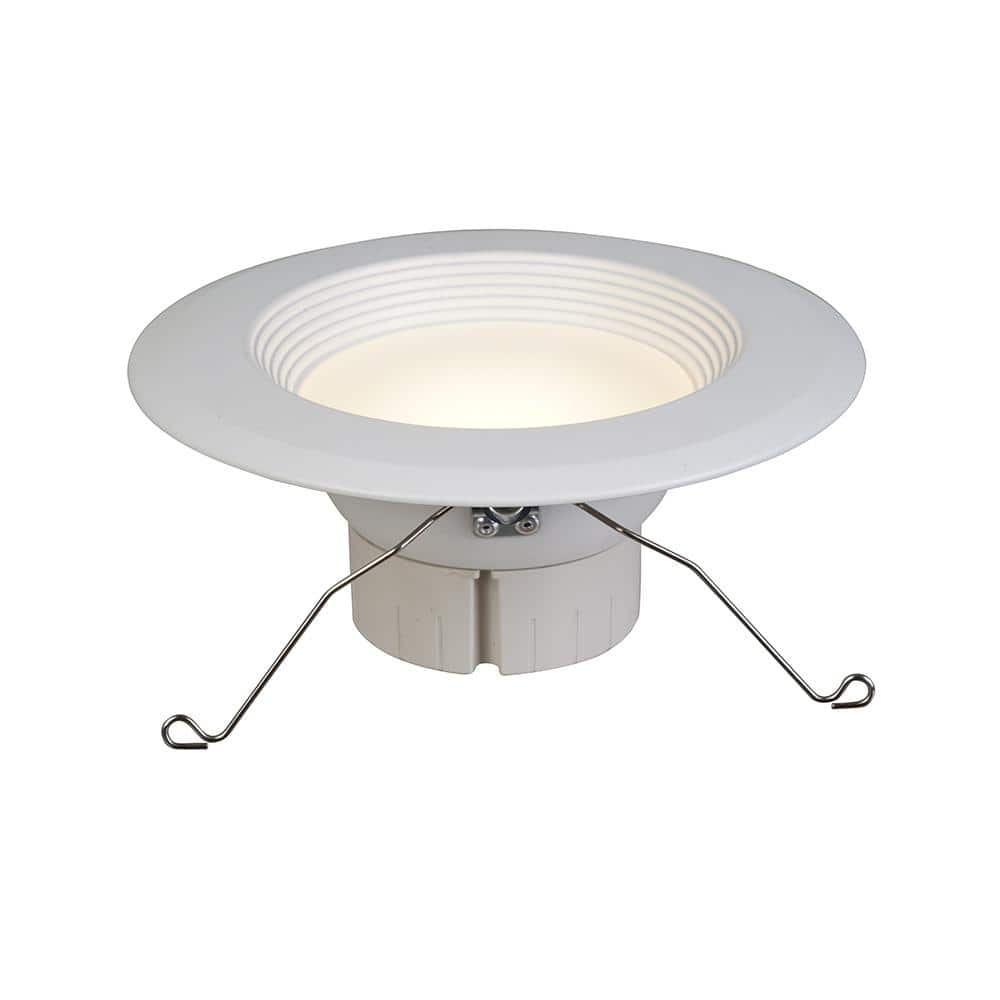White Aluminum Circular LED Recessed Light Fixture