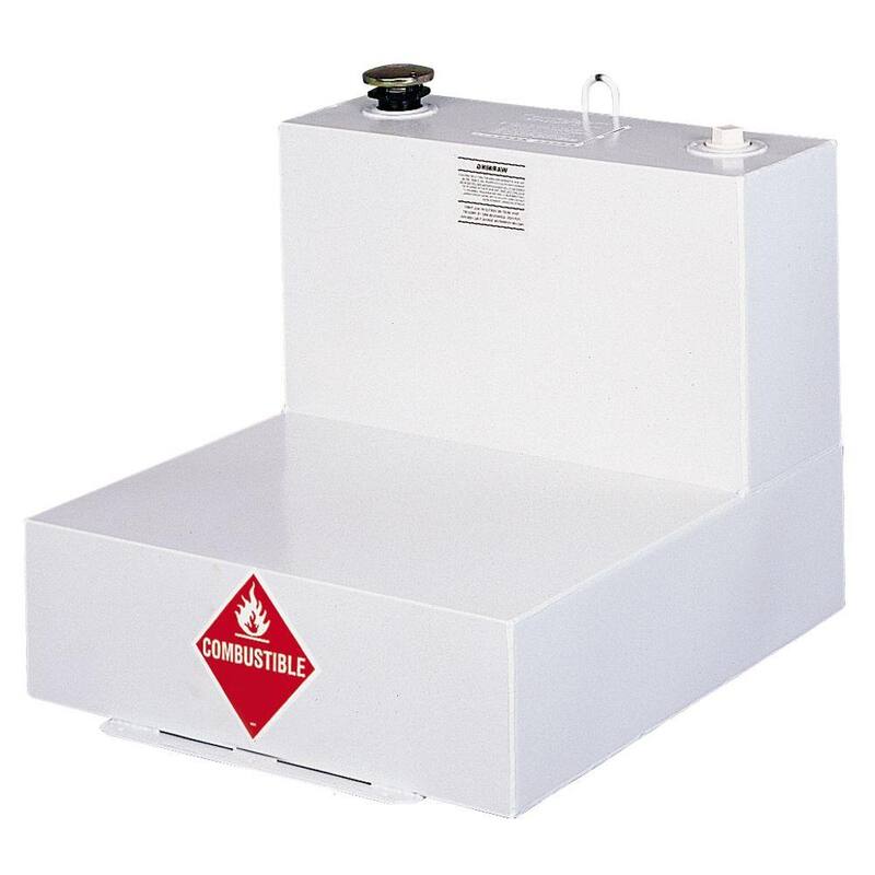 Jobox L-Shaped Steel Liquid Transfer Tank in White