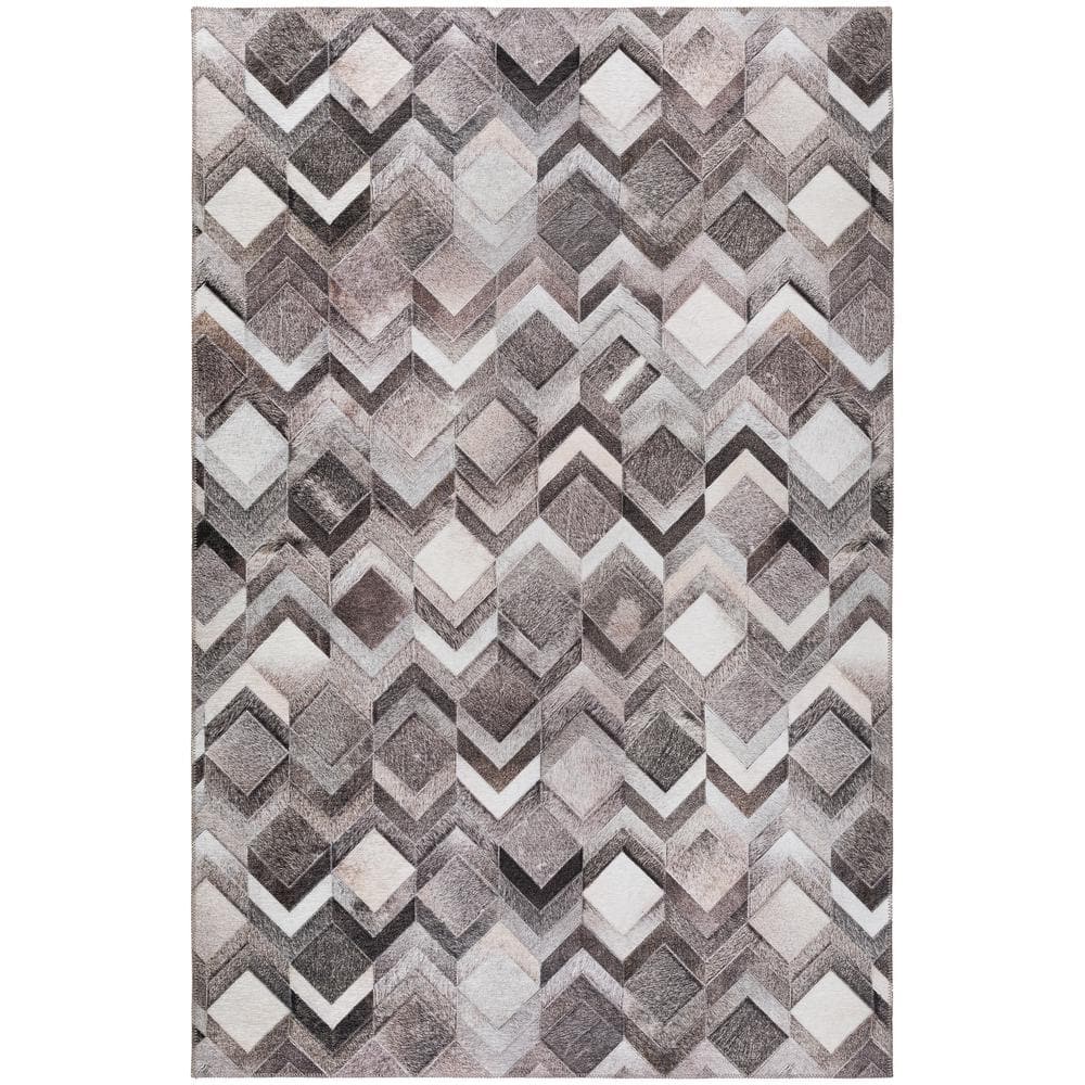 Laredo Grey 10 ft. x 14 ft. Indoor/Outdoor Washable Rug