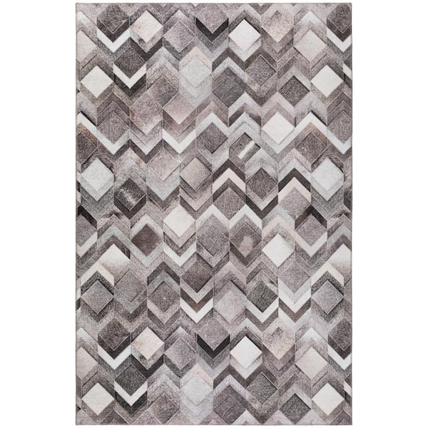 Laredo Grey 10 ft. x 14 ft. Indoor/Outdoor Washable Rug