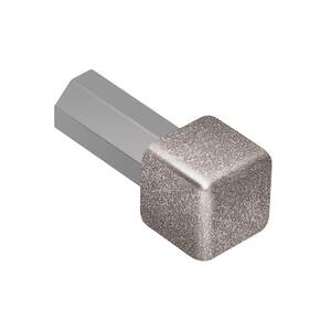 Quadec Stone Grey Textured Color-Coated Aluminum 1/4 in. x 1 in. Metal Inside/Outside Corner