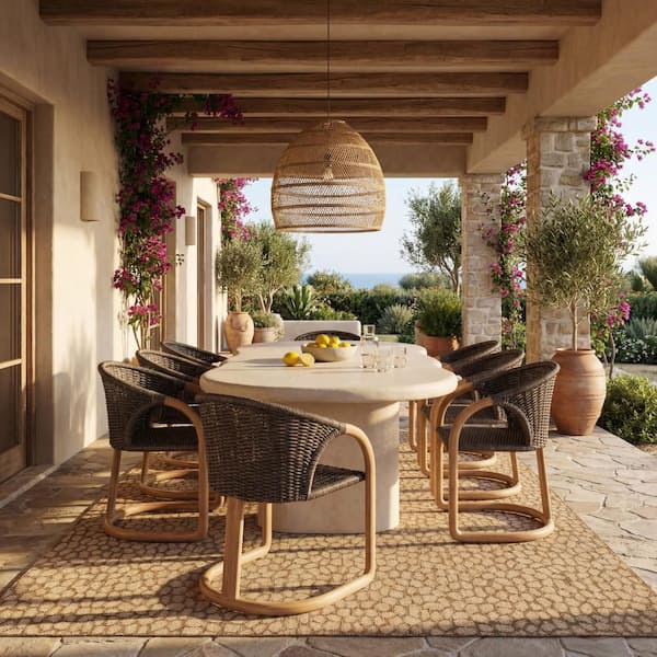 Solira Animal Print Brown 5 ft. x 8 ft. Outdoor Area Rug