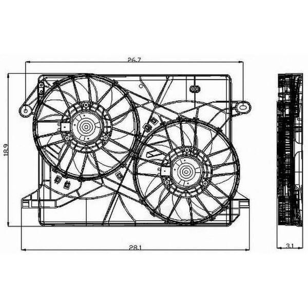 Electric Cooling Fan Assembly 2811574 The Home Depot