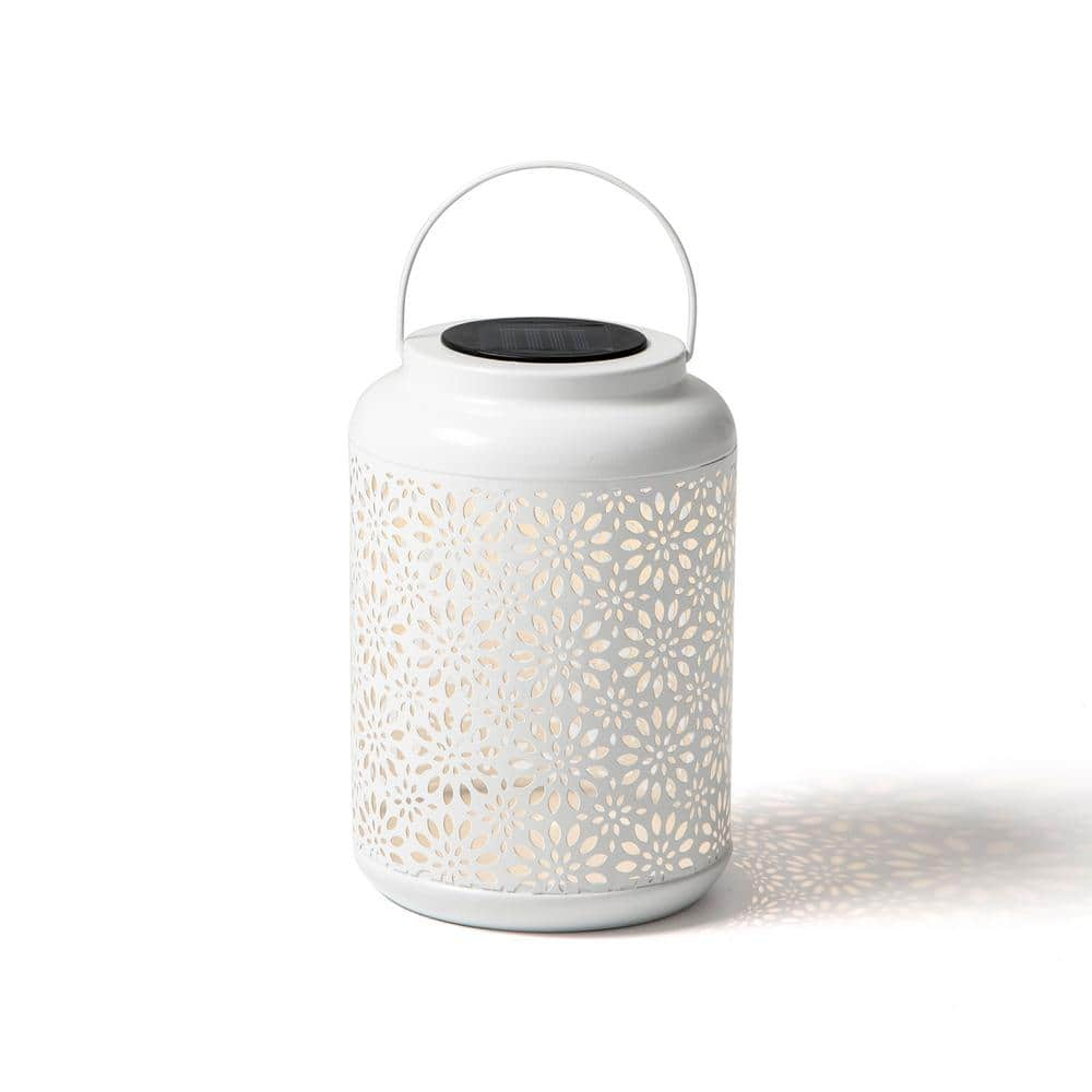 white solar outdoor lanterns