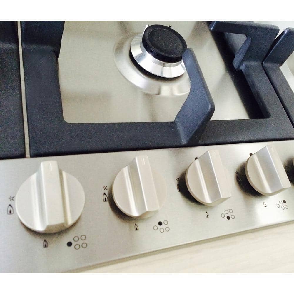 34" Stainless Steel Gas Cooktop with 5 Cast Iron Burners