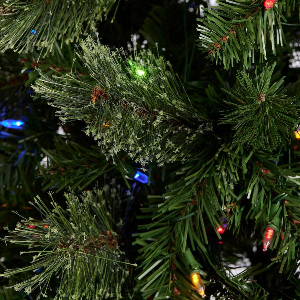 5-Foot Green Artificial Christmas Tree with Color-Changing LED Lights