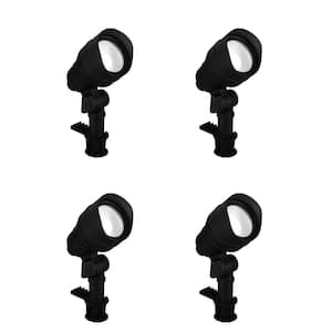 200 Lumen Millennium Black Adjustable Light Color Integrated LED Outdoor Landscape Flood Light (4-Pack)