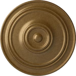 21-7/8 in. x 2-3/8 in. Classic Urethane Ceiling Medallion (For Canopies upto 5-1/2 in.) Hand-Painted Pale Gold
