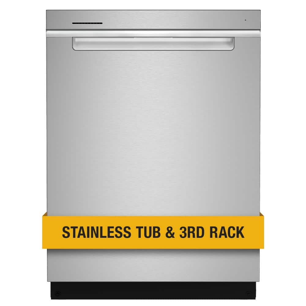 Whirlpool 24 in. Fingerprint Resistant Stainless Steel Top Control Built-In  Tall Tub Dishwasher with Third Level Rack, 47 dBA WDTA50SAKZ - The Home 