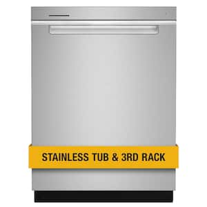 Whirlpool 24 in. Fingerprint Resistant Stainless Steel Top Control  Dishwasher with 3rd Rack WDT730HAMZ - The Home Depot