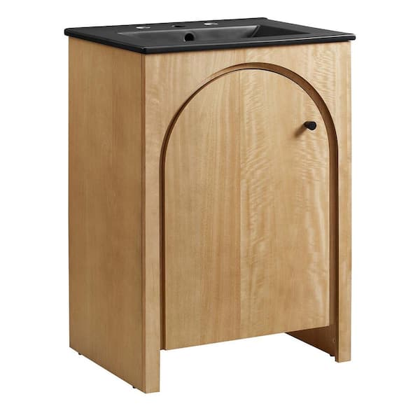 Appia 24 in. Ceramic Bathroom Vanity in Oak Black