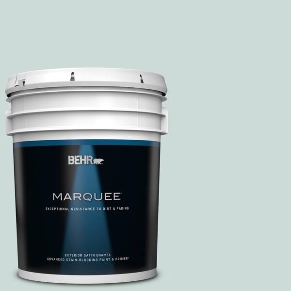 BEHR MARQUEE 5 gal. #PPL-46 Blue Cypress Satin Enamel Exterior Paint & Primer