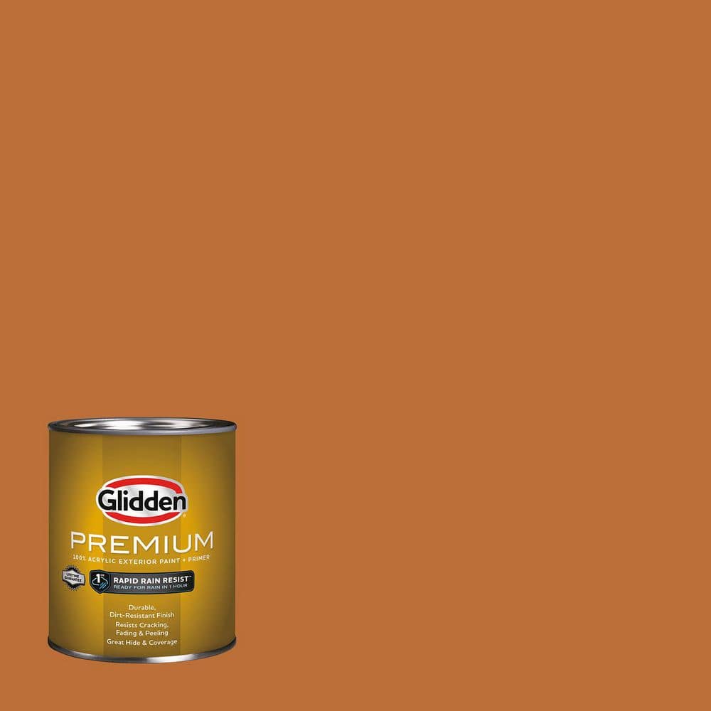 Glidden Premium 1 qt. PPG1201-7 Lucky Penny Semi-Gloss Exterior