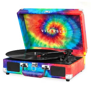 Bluetooth Suitcase Record Player With 3-Speed Turntable