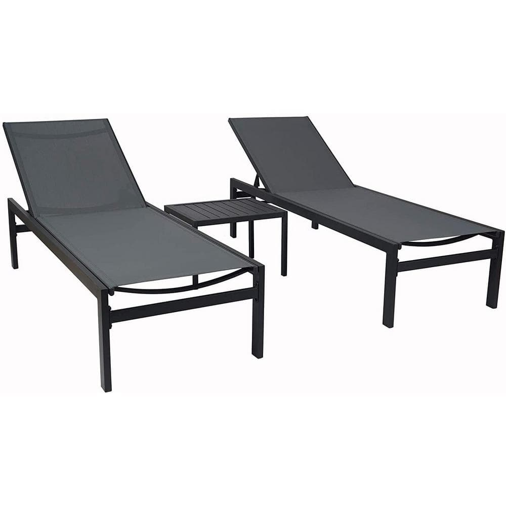 KOZYARD Modern Full Flat Alumium Patio Reclinging Adustable Chaise
