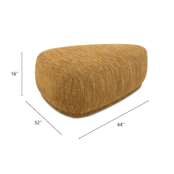 Jennifer Taylor Pebble 44 in. Rounded Triangle Cocktail Ottoman