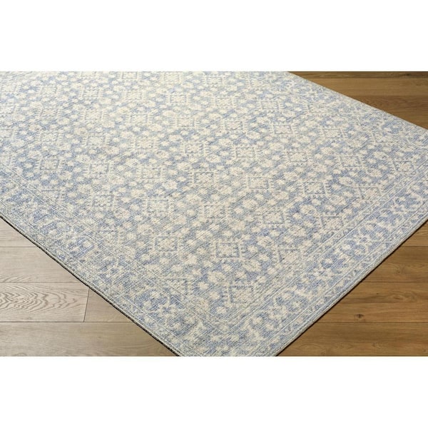 Nabela Noor Home Aram Denim/Beige Traditional 1 ft. x 2 ft. Machine Woven Area Rug