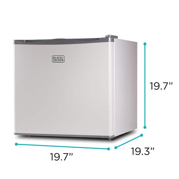 BLACK+DECKER Congelador vertical compacto de 1.2 pies cúbicos, mini  congelación profunda con estante de alambre de ancho completo, color blanco