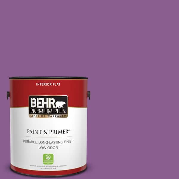 BEHR PREMIUM PLUS 1 gal. #P100-6 Chakra Flat Low Odor Interior Paint & Primer