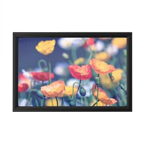 "Bright poppy flowers" by Beata Czyzowska Framed with LED Light Floral Nature Wall Art 16 in. x 24 in.