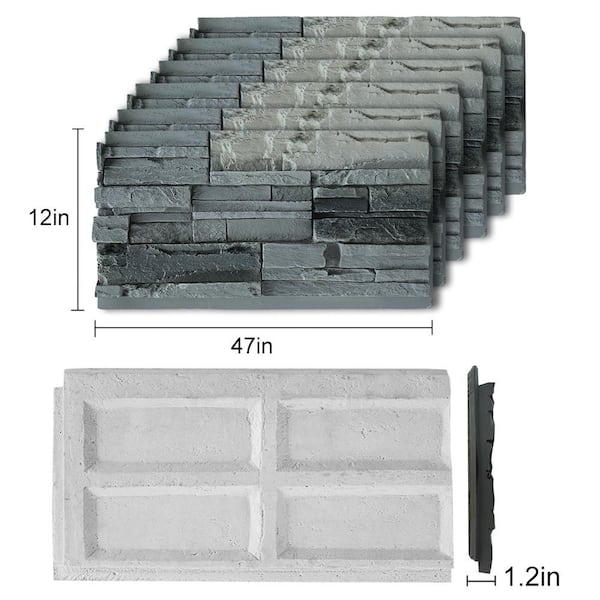 Wellco 12 in. W x in. L Brown Faux Stone Panel Siding FSS4712SST6P