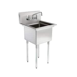 24 in. x 23.5 in. Stainless Steel One Compartment Utility Sink
