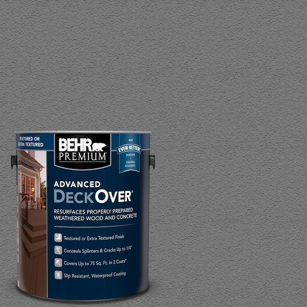 BEHR Premium Advanced DeckOver 1 gal. #PFC-63 Slate Gray Textured Solid Color Exterior Wood and Concrete Coating
