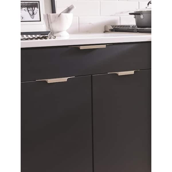 Extent 6-9/16 in. (167mm) Modern Satin Nickel Cabinet Edge Pull